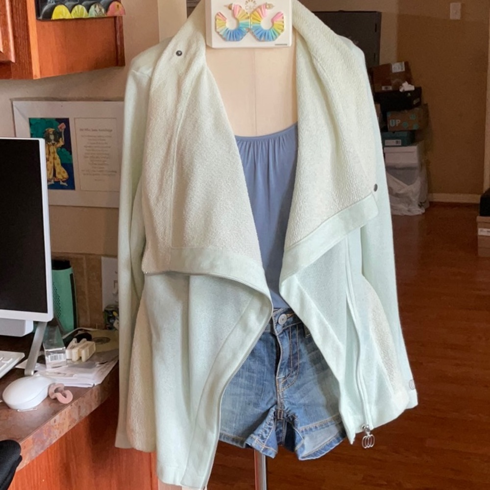 BALANCE COLLECTION Heather Dusty Aqua Sweater Size M, NWT